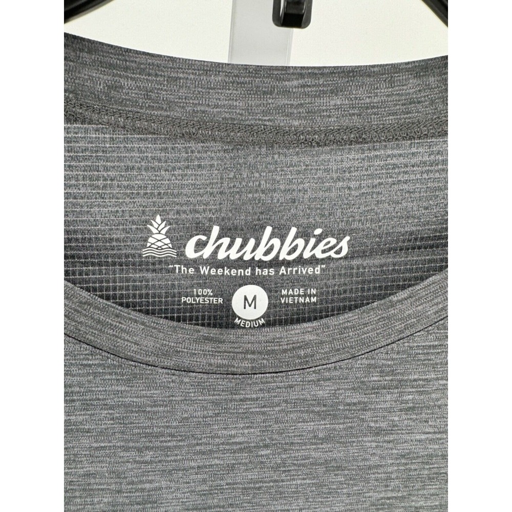 Chubbies Men's Gray The Ember Short Sleeve Sport Tee Size Medium NEW - Picture 3 of 5